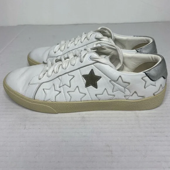 Saint Laurent Court Classic California Leather Sneaker Size 38 Pink Star - Picture 6 of 13